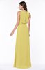 Modern A-line Jewel Chiffon Draped Plus Size Bridesmaid Dresses