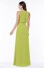 Modern A-line Jewel Chiffon Draped Plus Size Bridesmaid Dresses