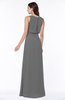 Modern A-line Jewel Chiffon Draped Plus Size Bridesmaid Dresses