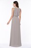 Modern A-line Jewel Chiffon Draped Plus Size Bridesmaid Dresses