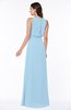 Modern A-line Jewel Chiffon Draped Plus Size Bridesmaid Dresses