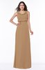 Modern A-line Jewel Chiffon Draped Plus Size Bridesmaid Dresses