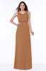 Modern A-line Jewel Chiffon Draped Plus Size Bridesmaid Dresses