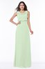 Modern A-line Jewel Chiffon Draped Plus Size Bridesmaid Dresses