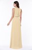 Modern A-line Jewel Chiffon Draped Plus Size Bridesmaid Dresses
