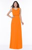 Modern A-line Jewel Chiffon Draped Plus Size Bridesmaid Dresses