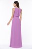Modern A-line Jewel Chiffon Draped Plus Size Bridesmaid Dresses