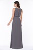 Modern A-line Jewel Chiffon Draped Plus Size Bridesmaid Dresses