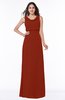 Modern A-line Jewel Chiffon Draped Plus Size Bridesmaid Dresses