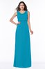 Modern A-line Jewel Chiffon Draped Plus Size Bridesmaid Dresses