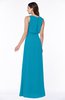 Modern A-line Jewel Chiffon Draped Plus Size Bridesmaid Dresses