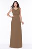 Modern A-line Jewel Chiffon Draped Plus Size Bridesmaid Dresses