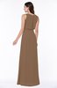 Modern A-line Jewel Chiffon Draped Plus Size Bridesmaid Dresses