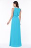 Modern A-line Jewel Chiffon Draped Plus Size Bridesmaid Dresses