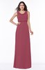 Modern A-line Jewel Chiffon Draped Plus Size Bridesmaid Dresses