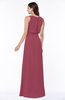 Modern A-line Jewel Chiffon Draped Plus Size Bridesmaid Dresses