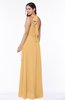 Plain A-line Halter Sleeveless Ribbon Plus Size Bridesmaid Dresses