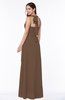 Plain A-line Halter Sleeveless Ribbon Plus Size Bridesmaid Dresses