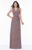Plain A-line Halter Sleeveless Ribbon Plus Size Bridesmaid Dresses