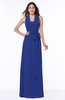 Plain A-line Halter Sleeveless Ribbon Plus Size Bridesmaid Dresses