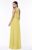 Plain A-line Halter Sleeveless Ribbon Plus Size Bridesmaid Dresses