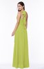 Plain A-line Halter Sleeveless Ribbon Plus Size Bridesmaid Dresses
