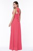 Plain A-line Halter Sleeveless Ribbon Plus Size Bridesmaid Dresses