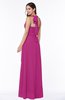 Plain A-line Halter Sleeveless Ribbon Plus Size Bridesmaid Dresses