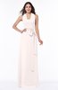 Plain A-line Halter Sleeveless Ribbon Plus Size Bridesmaid Dresses
