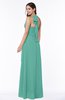 Plain A-line Halter Sleeveless Ribbon Plus Size Bridesmaid Dresses