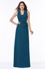 Plain A-line Halter Sleeveless Ribbon Plus Size Bridesmaid Dresses