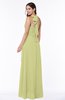 Plain A-line Halter Sleeveless Ribbon Plus Size Bridesmaid Dresses