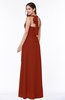 Plain A-line Halter Sleeveless Ribbon Plus Size Bridesmaid Dresses