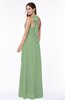 Plain A-line Halter Sleeveless Ribbon Plus Size Bridesmaid Dresses