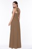 Plain A-line Halter Sleeveless Ribbon Plus Size Bridesmaid Dresses