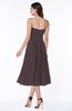 Mature A-line Chiffon Tea Length Pleated Plus Size Bridesmaid Dresses