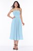 Mature A-line Chiffon Tea Length Pleated Plus Size Bridesmaid Dresses