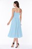 Mature A-line Chiffon Tea Length Pleated Plus Size Bridesmaid Dresses