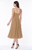 Mature A-line Chiffon Tea Length Pleated Plus Size Bridesmaid Dresses