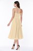 Mature A-line Chiffon Tea Length Pleated Plus Size Bridesmaid Dresses