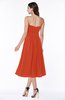 Mature A-line Chiffon Tea Length Pleated Plus Size Bridesmaid Dresses