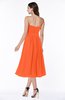 Mature A-line Chiffon Tea Length Pleated Plus Size Bridesmaid Dresses