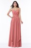 Modern A-line Sweetheart Sleeveless Floor Length Ruching Plus Size Bridesmaid Dresses