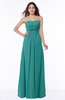 Simple A-line Strapless Floor Length Ribbon Plus Size Bridesmaid Dresses