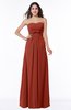 Simple A-line Strapless Floor Length Ribbon Plus Size Bridesmaid Dresses