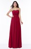 Simple A-line Strapless Floor Length Ribbon Plus Size Bridesmaid Dresses