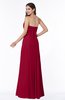 Simple A-line Strapless Floor Length Ribbon Plus Size Bridesmaid Dresses