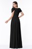 Elegant Scoop Short Sleeve Zip up Chiffon Plus Size Bridesmaid Dresses