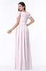 Elegant Scoop Short Sleeve Zip up Chiffon Plus Size Bridesmaid Dresses