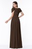 Elegant Scoop Short Sleeve Zip up Chiffon Plus Size Bridesmaid Dresses
